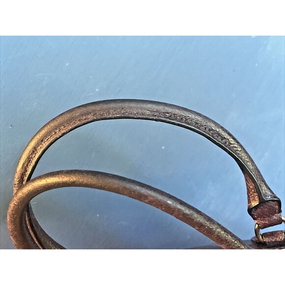 COACH Cora Mini Dome Oxblood Cherry Bicolor Metallic Satchel Leather Bag - Picture 8 of 12